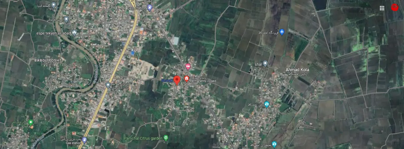 آدرس دقیق روستای شورک روی نقشه 