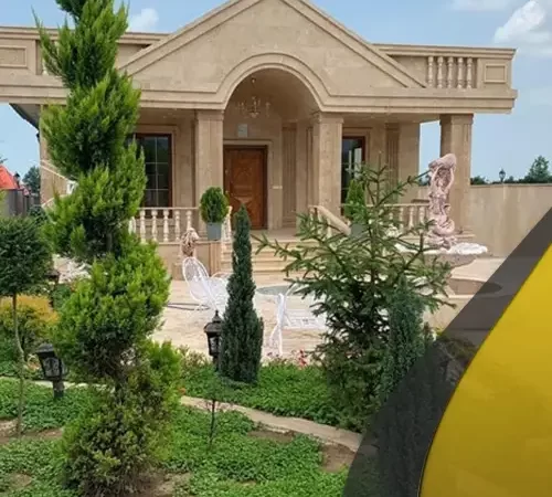 نمای بیرونی ویلا باغ 260 متری نما سنگی در رویان 16464844165