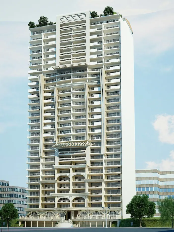 نمای بیرونی ساختمان بلندقامت برج آرال در سرخرود 468547684540
